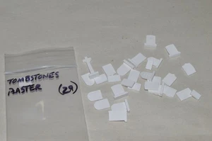 HO scale plaster Tombstones (29) cemetery graveyard - Bild 1 von 1