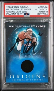 2020 Panini Origins Shai Gilgeous-Alexander Blue Memorabilia /35 PSA GEM 10 AUTO - Picture 1 of 2
