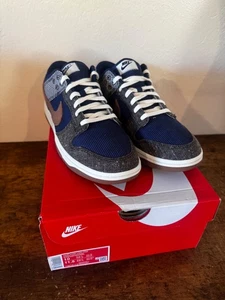 *Nike Dunk Low Retro PRM Azul Marino Marrón Tweed Pana Zapatos (FQ8746 410) Para hombres - Imagen 1 de 6