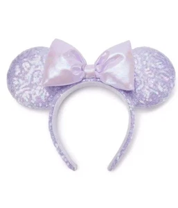 Disney Lilac Lavender Purple Opalescent sequin Ears Headband RARE NWT - Bild 1 von 6