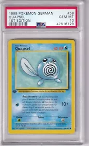 1999 Pokemon German Base Set No. 59 Quapsel First Edition PSA 10 - Picture 1 of 2