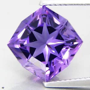 5.40Cts Genuine Natural Amethyst 11mm Cushion Custom Cut Loose Gem REF VDO - Picture 1 of 6