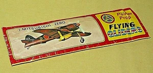 MITSUBISHI ZERO POWER PROP FLY GLIDER FAO NEGRO 1343-0366 TAIWAN FIGHTER. - Imagen 1 de 8