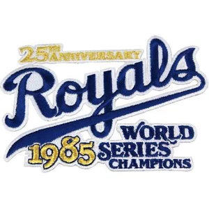 1985 World Series Champs 25th Anniversary Trikot MLB Logo Hülle Patch Royals - Bild 1 von 2