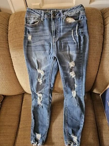 Vanilla Star Junior Größe 5 Skinny Distressed High Rise Jeans W27/5 - Bild 1 von 4
