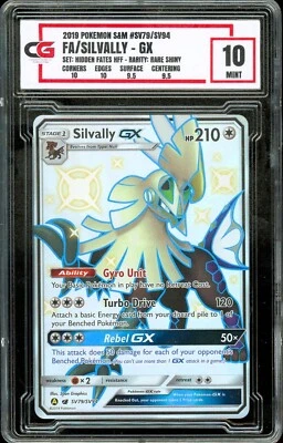 2019 Pokemon Sun & Moon SV79 Hidden Fates FA Silvally GX Shiny Holo ~ CG 10 - Image 1 of 2