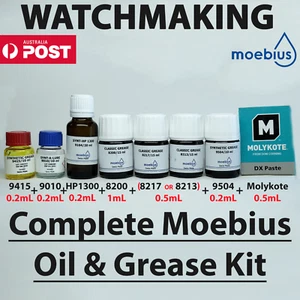 Kit de aceite y grasa Moebius | Kit de aceite para reloj Moebius | Kit de inicio de aceite para relojería | - Imagen 1 de 2