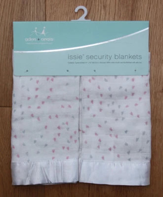 Juego de 2 mantas de seguridad idénticas aden anais con ribete satinado ~ Encantadora Reverie Foto 1 de 2