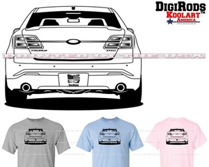 Ford Taurus SHO Rennmodell Rückansicht DigiRods Koolart Cartoon Auto T-Shirt - Bild 1 von 7