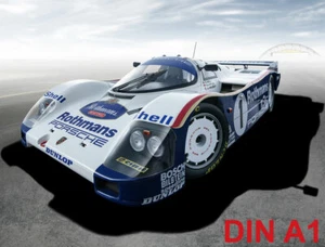 Cult Car Art Porsche 962 C Winner Le Mans 1986 ART-PRINT DIN A1 - Picture 1 of 1