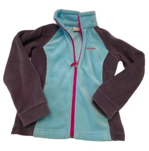 Columbia Blue fleece zip-up jacket Girls Size XS (6/6X) Spring Coat - Picture 1 of 10