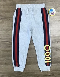 Boys' Sonic The Hedgehog Elastic Waist Jogger Sweatpants Gray XS (4/5) - Picture 1 of 5