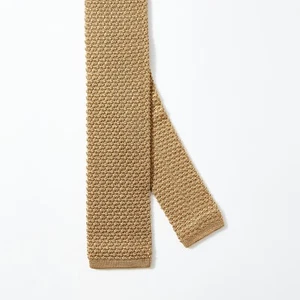 Italian Silk Knit Textured Luxury Le Cri De La Soie Tie, Made in Italy, Bronze - Picture 1 of 5