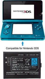 1300mAh 3.7V Batterie Rechargeable de Remplacement pour Nintendo 3DS - Picture 1 of 1