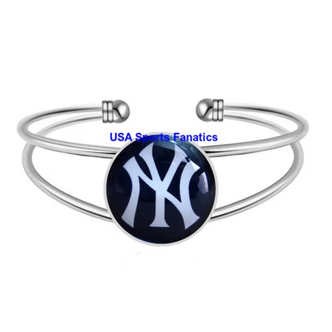 New York Yankees Team Logo Adjustable Bangle Bracelet Cover