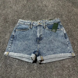 NEW Wild Fable Jean Shorts Womens 8/29 Blue Denim Cotton Blend High Rise Roll-Up - Picture 1 of 14