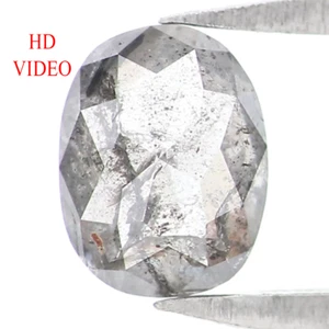0.55 Ct Natural Loose Oval Shape Diamond 5.45 MM Salt And Pepper Diamond LQ2341 - Picture 1 of 8