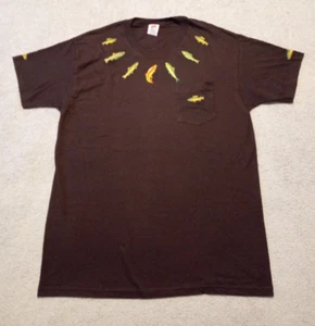 Herren Hanes Braunforelle Angeln Tasche T-Shirt 100% Baumwolle Gr. L (42-44) - NEU - Bild 1 von 4