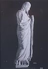 Figure From Grave Relief, Boston Museum Of Fine Arts, Magic Lantern Glass Slide