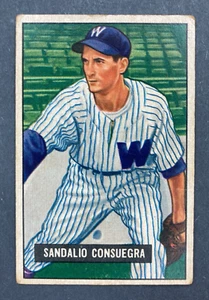 Bowman #96 1951 Sandy Consuegra RC (Senadores de Washington) ¡Novato! - Imagen 1 de 2