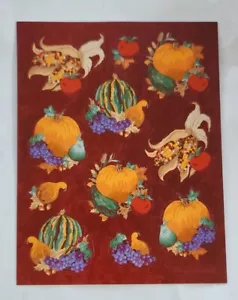 Vintage Trend Setters Fall Autumn themed sticker sheet, unused - Picture 1 of 2