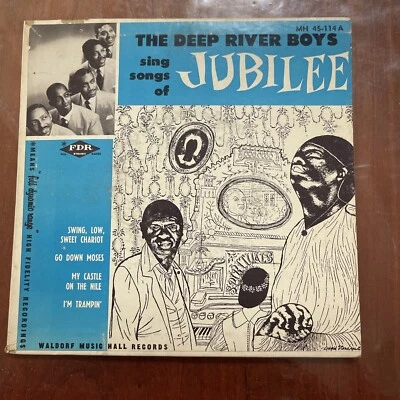 50s DEEP RIVER BOYS Sing Songs Of Jubilee 7" Waldorf Christian Gospel Soul VG+ - Image 1 of 4