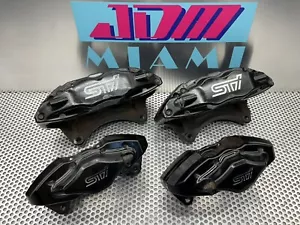 Subaru WRX STI BREMBO Brake Calipers Front + Rear Genuine - Picture 1 of 16
