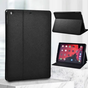 Black Leather Stand Cover Case For Apple iPad 23456789/Mini 123456/Air 12345/Pro - Picture 1 of 7