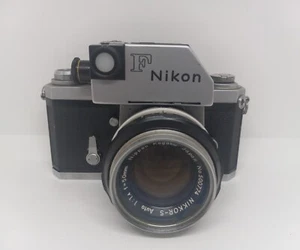 Vintage Nikon F Camera Nikkor-S Auto 1:1.4 f= 50mm L39 52mm with Case - Untested - Picture 1 of 8