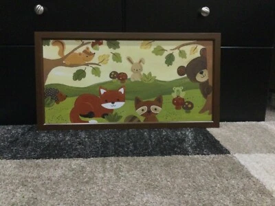 Arte de pared en lienzo de corderos e hiedra zorros oso conejito y más  Foto 1 de 4