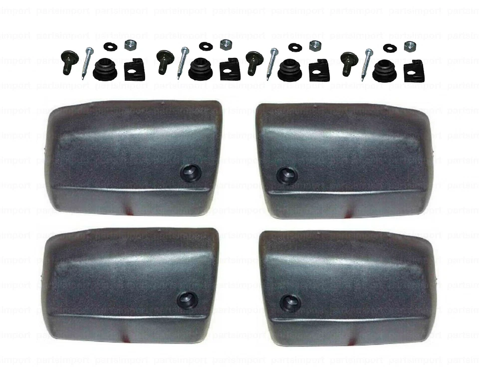 Set of 4 Bumper Ends Caps + Hardware Front & Rear for Volkswagen Vanagon (80-91) - Image 1 of 1