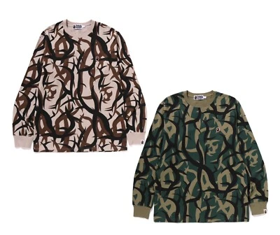 A BATHNIG APE Men's TRIAL CAMO ONE POINT L/S TEE 1L30111002 z - Image 1 of 4