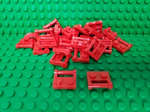 ** 25 CT LOT ** LEGO NEU rot 1 x 2 modifizierte Platte mit seitlichem Griff Stck. - Bild 1 von 1