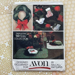 McCall’s Sewing Pattern 5380 Avon Christmas Tapestry Collection w/Transfer Uncut - Picture 1 of 12