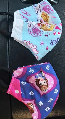  Face mask for CHILDREN. PRINCESS THEMES. Reusable and Washable. Made in USA - Image 1 of 3