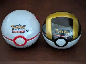 Pokemon TCG PokeBall Tins Brandneu Factory Sealed C25 & H24 Booster Packs - Bild 1 von 2