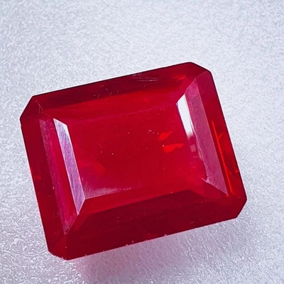 AAA Natural Blood Red Mozambique Ruby Loose Emerald Cut Gemstone 83 Ct g588 - Image 1 of 4