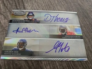 Gradable 2010 Demaryius Thomas Triple RC AUTO /10 made Bowman Sterling Refractor - Picture 1 of 2