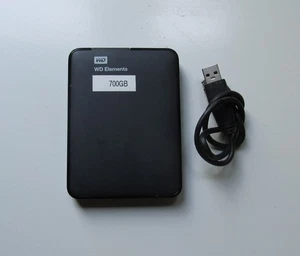 Disque dur externe portable 700 Go WD Elements - Photo 1/1