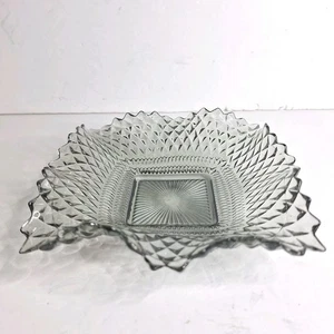 Indiana Smoke Colored Glass Diamond Point 7" Candy Dish - Picture 1 of 10