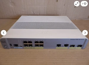 Cisco CATALYST WS-C3560CX-8PC-S V03 Ethernet Switch 8x Gigabit PoE + Power Cable - Zdjęcie 1 z 3