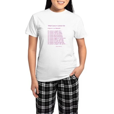 Pijama poema CafePress What Cancer Cannot Do luz para mujer P (906239150) Foto 1 de 4