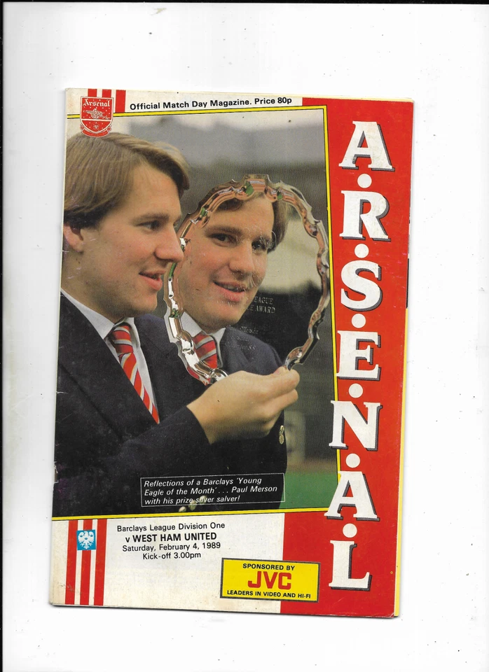 ARSENAL V WEST HAM UNITED 4/02/1989 DIVISION 1  (11) - Image 1 of 1