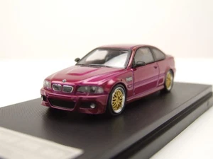 BMW E46 Lila Con Llantas BBS Modelo De Coche 1:64 Stance Hunter - Imagen 1 de 9
