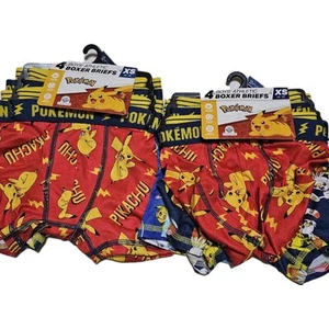 Pokémon Boys' Athletic Boxer Briefs, 4 Per Pack, Set Of 2packs, XS 4-5, New - Picture 1 of 8