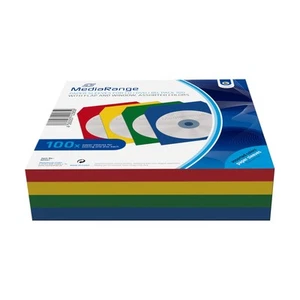 MediaRange BOX67 Papiertaschen für 1 Disc, mit Lasche und Sichtfenster, farbig s - Photo 1/1