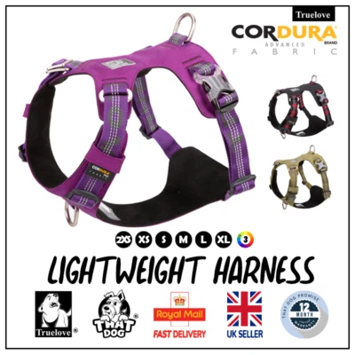 Dog Harness Truelove CORDURA Premium Lightweight Reflective XXS XS S M L XL