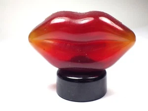 Vintage Soviet USSR Russian Perfume Cologne Lips Bottle FLORA "IRIS" Label 1970s - Picture 1 of 5