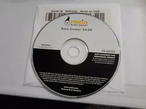 Roxio Creator DE 9.0 Installation Software Sonic Solutions PN H025G - Picture 1 of 2