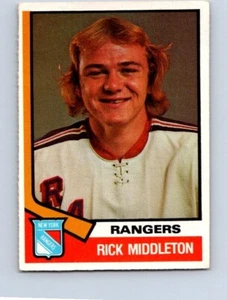 HOCKEY CARD OPC 1974 NEW YORK RANGERS RICK MIDDLETON ROOKIE NO1164 - Picture 1 of 2